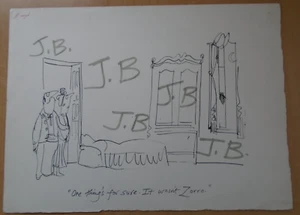 Michael ffolkes, pen & ink "..It wasn't Zorro." cartoon. Punch, Private Eye etc. - Picture 1 of 3