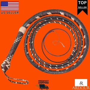 Látigo de cuero genuino de piel de canguro de 04 a 16 pies de largo Indiana Jones Bullwhip - Imagen 1 de 5