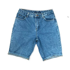 Vintage 90s Bill Blass Medium Wash Denim Shorts Sz 10 Bermuda Mid Rise Mom Jorts - Picture 1 of 7