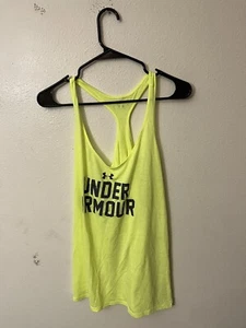 Under Armour Yellow Size Small Neon Green Tank Top - Picture 1 of 4