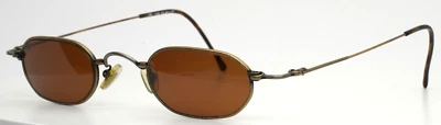LANVIN 1268 03 Antique Gold Silver Unisex Oval Polarized Sunglasses 44-25-135 - Image 1 of 4