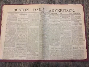 Boston Daily Advertiser Newspaper Nov 8, 1881 - Picture 1 of 5