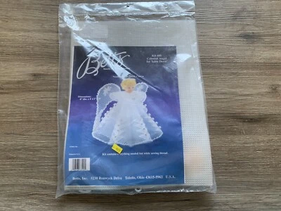 Vintage Betts Needle Art Kit 685 Celestial Angel Tree Topper Needlepoint New - Image 1 of 4