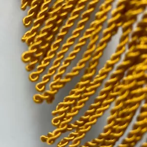 Frangia lingotto 2" bordo oro per tessuto cucito artigianato 20 iarde Conso da cantiere - Foto 1 di 12