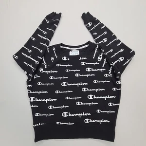 Champion Sweater Boys Small Black Sweatshirt Comfort Outdoors Casual Stylish Kid - Picture 1 of 6