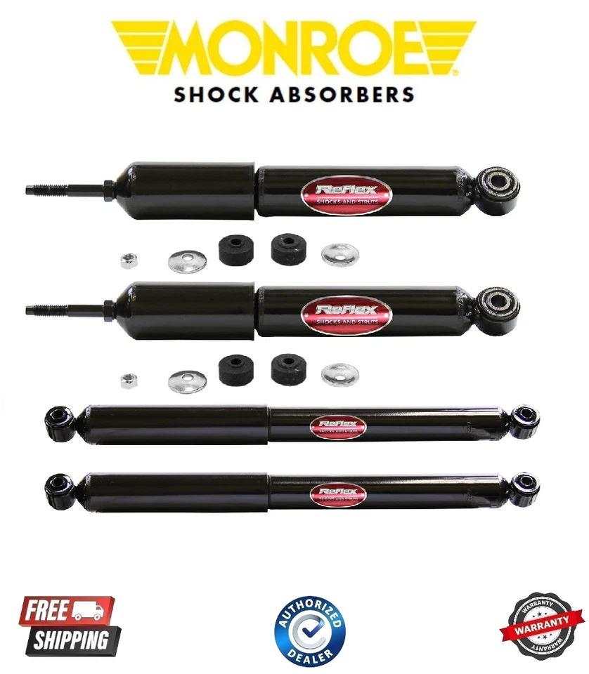 Complete Monroe Front &Rear Shock-Reflex Fits Chevrolet Silverado 1500 2500 GMC - Image 1 of 1