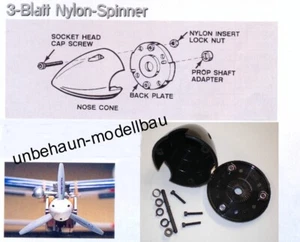 3Blatt Nylon Spinner 76mm Schwarz - Bild 1 von 1