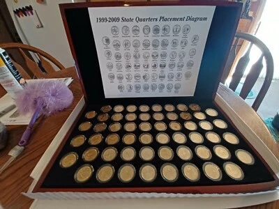 1999-2009 STATE QUARTER SET W/PLACEMENT DIAGRAM MINT CONDITION - Image 1 of 4