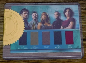 Stargate Atlantis Seasons 3 & 4 Quintuple Costume Relic 5 Cast Members /444 Made - Picture 1 of 2