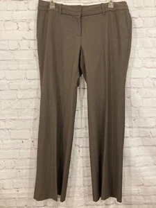 Pantalones de vestir LOFT Ann Taylor Marisa talla 10p marrón pequeño cierre de gancho cremallera - Imagen 1 de 11