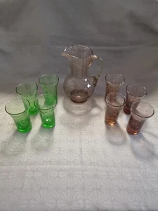BIOT SERVICE ORANGEADE GLASS BLOW 70s - Picture 1 of 19