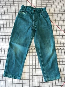 Vintage Baby GUESS Size 5YJeans Pants Hunter Green Made In USA - Picture 1 of 11