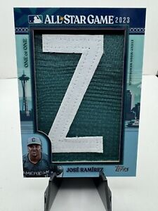 JOSE RAMIREZ 2024 TOPPS SERIES ONE IN THE NAME EVENT USED "Z" PATCH 1/1 ITN-JRA