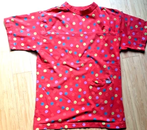 🌼🦋🌼Mädchen T-Shirt🌼🦋🌼rot mit bunten Punkten Gr. 146 - Bild 1 von 3