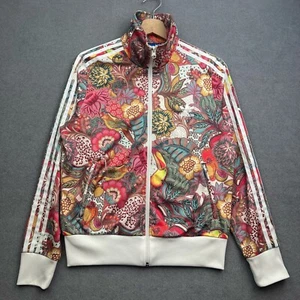 ADIDAS FARM RIO Jacket Women UK 14 M FUGIPRABALI Bird Floral Originals Full Zip - Picture 1 of 13