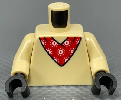 LEGO Tan Minifigure Torso Red Bandana Dog Tail on back Pug Costume Guy Series 21 - Image 1 of 4