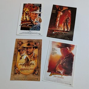 FOUR Vintage INDIANA JONES movie postcards (Temple of Doom x2; Last Crusade x2)! - Picture 1 of 7