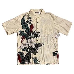 Iolani Hawaiian Aloha Shirt Floral Hibiscus Rayon M Mens Size Medium NWT NOS VTG - Picture 1 of 10