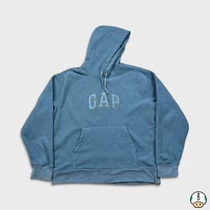 Sudadera con Capucha Gap Para Hombre Azul Medio Deletrear Sudadera Clásica Exterior Pullover Polar - Imagen 1 de 5