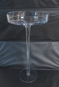 Grande compote/présentoir vintage Robert William en verre transparent soufflé à la main - WOW ! - Photo 1/7