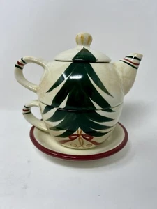 Barnes & Noble Nesting Teapot & Cup For One Christmas Tree - Picture 1 of 7