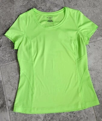 Camiseta atlética feminina Tek Gear DRY TEK verde limão poliéster treino (L) - Imagem 1 de 4