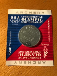 1996 Commemorative Olympic Sport Medallion Archery - Picture 1 of 2