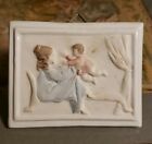 Capodimonte Porcelain from Italy Wall Plaque Tile Hand Painted  mother ànd child