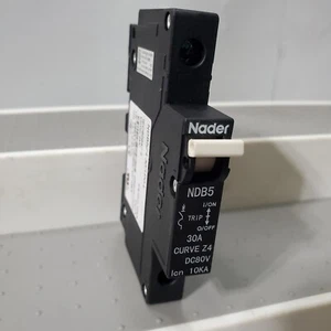 Nader 30 Amp Leitungsschutzschalter Schienenmontage NDB5 Z4 Kurve DC 80V 30A NEU OB - Bild 1 von 7