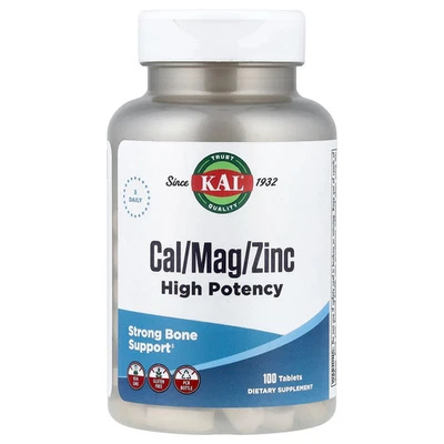 Cal/Mag/Zinc, High Potency , 100 Tablets - Image 1 of 2