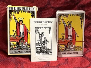 Reiter Tarot Deck Waite WR78 Magier 78 Karten Neu Sealed 1971 Anleitung -8838 - Bild 1 von 18