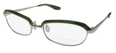 NEW BARTON PERREIRA MYRA GLASSES 51-17-135 SILVER HUN/SIL FULL-RIM TITANIUM - Image 1 of 4
