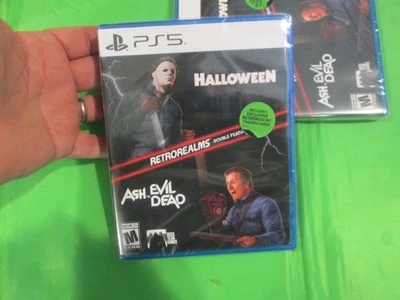 HALLOWEEN RETROREALMS ASH VS EVIL DEAD PS5 PLAYSTATION 5 NEW TRADING CARDS - Image 1 of 4
