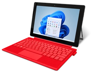 Geo GeoPad 110 10.1″ 2 in 1 Laptop Celeron N4020 4GB 128GB eMMC Strawberry Red - Afbeelding 1 van 5