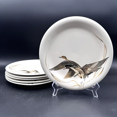 Big Sky Carvers DUCKS UNLIMITED 10,5" Pratos de Jantar CONJUNTO/6 Talheres VTG RARO! - Imagem 1 de 4