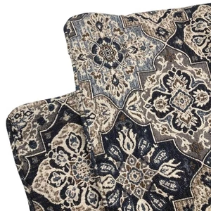 Set of 2 Designer Custom Throw Pillow Cover Shams 20x20 Square Blue Brown Zipper - Picture 1 of 15