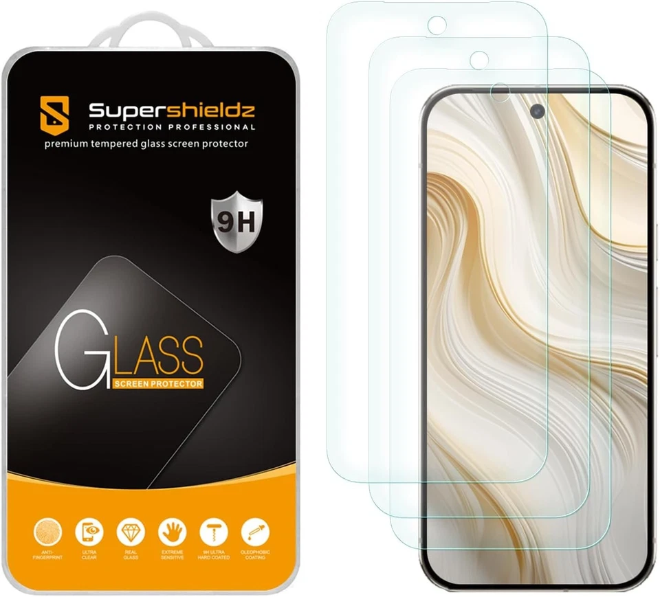 Supershieldz (3 Pack) Designed for Google Pixel 9a Tempered Glass Screen...  - Image 1 of 4