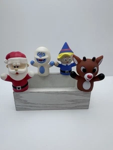 Rudolph das Rentier mit der roten Nase Weihnachten Urlaub 4 Stück Fingerpuppen Weihnachtsmann - Bild 1 von 8
