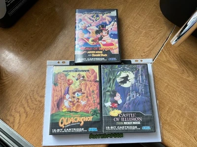 Quackshot castle of illusion world of illusion Bundle Sega megadrive 3 games - Image 1 of 4