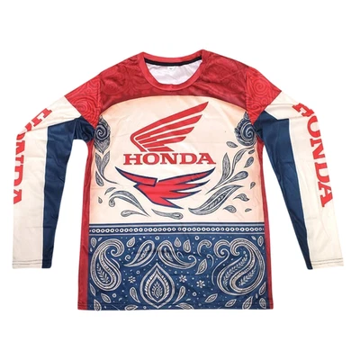 Camiseta deportiva de motocross HONDA rara años 80 diseño de inspiración vintage sin usar talla L Foto 1 de 4