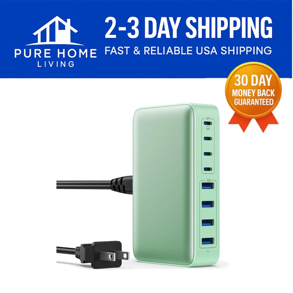 Bloque Cargador Compacto 200W USB C con 65W PD, Carga Rápida para MacBook y iPhone Foto 1 de 4