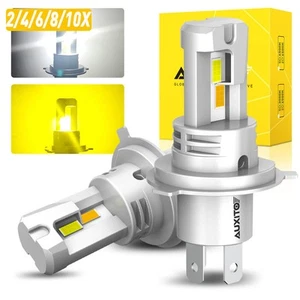 2-10x AUXITO H4 Headlight Globes Light LED 6500K Low Beam High Bulbs Kit White - Picture 1 of 17