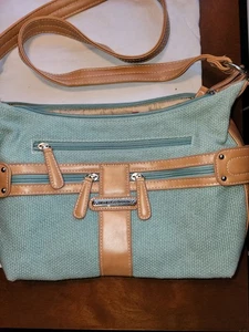 Stone Mountain Schultertasche grün und hellbraun - Bild 1 von 5