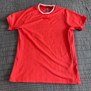 Adidas By Stella McCartney Men’s Court Tee Salmon Red Size Medium Tennis Shirt - Picture 1 of 10