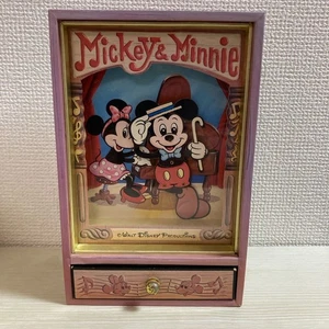 Vintage Disney Mickey & Minnie Dancing Music Jewelry Box Made in Japan JP - Picture 1 of 5