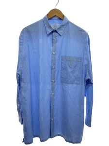 PRADA long sleeve shirt 22SS M cotton Blue stripe UCN331 S231 12U9 Used - Picture 1 of 5