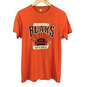 Vintage 1986 Superbowl XX Chicago Bears Ringer T-Shirt L Screen Stars Tee 80s
