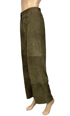 Max Mara Suede Pants Genuine Leather size US4 IT38 - Image 1 of 4