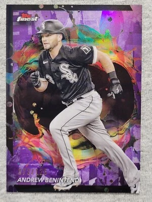 2024 Topps Finest Rare Purple Refractor Andrew Benintendi White Sox 261 073/125 - Image 1 of 3