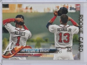 RONALD ACUNA JR. & OZZIE ALBIES Dual ROOKIE CARD Braves 2018 TOPPS UPDATE RC!
